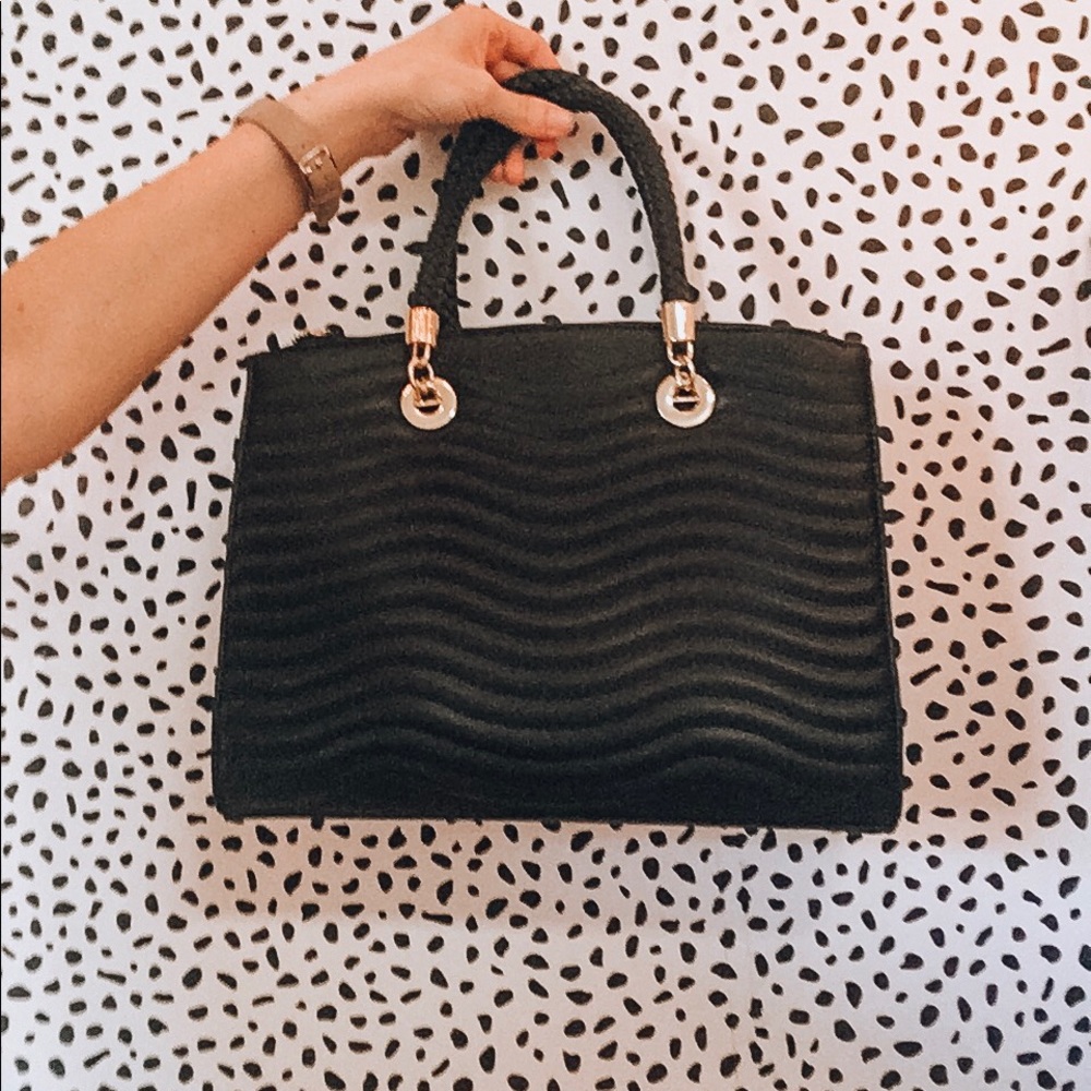 Black Textured Purse